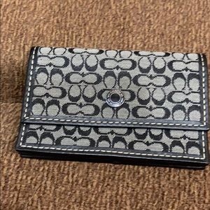 NWT Coach black small wallet